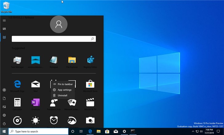 win10 20H1 Build 18947