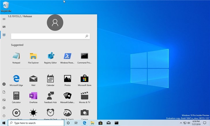 win10 20H1 Build 18947