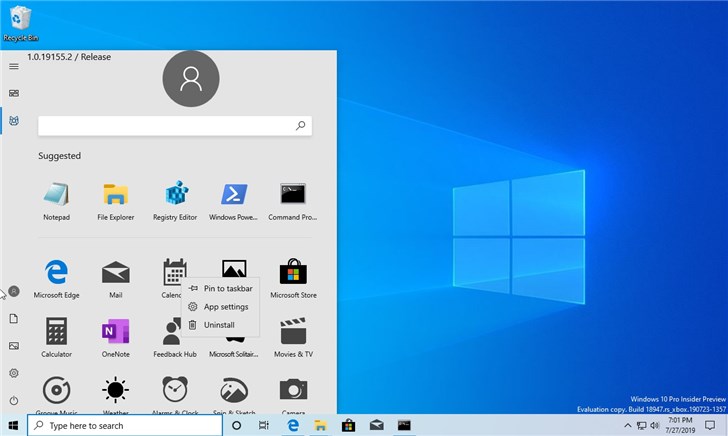 win10 20H1 Build 18947