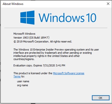 win10 Build 18947